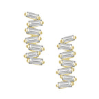 Baguette Crown Studs