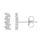 Baguette Crown Studs