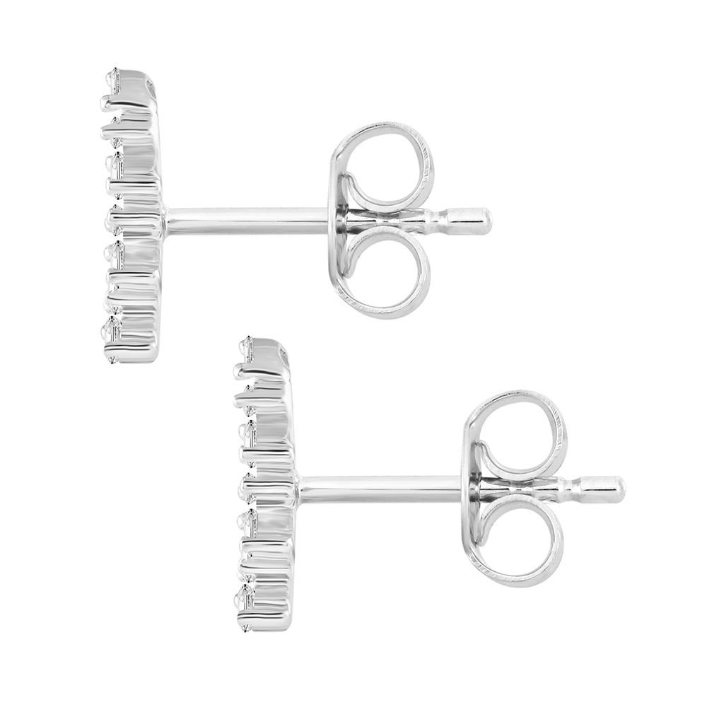 Baguette Crown Studs