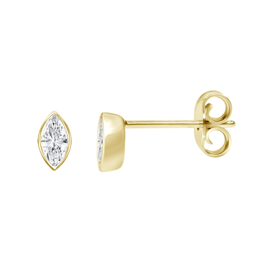 Marquise Solaria Bezel Stud