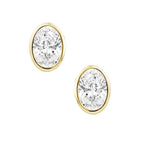 Oval Solaria Bezel Stud