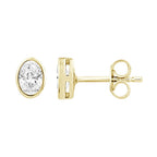 Oval Solaria Bezel Stud