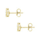 Oval Solaria Bezel Stud