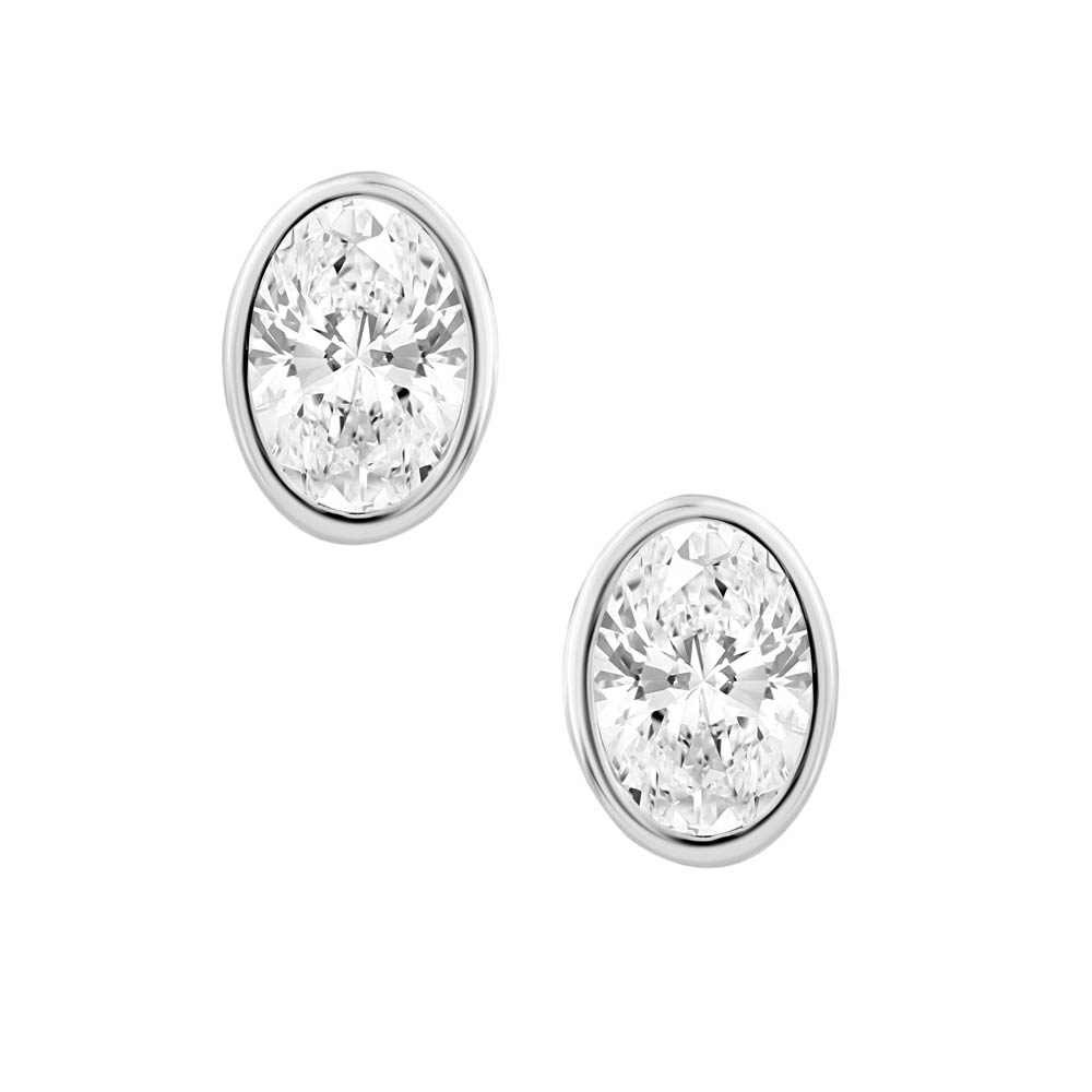Oval Solaria Bezel Stud