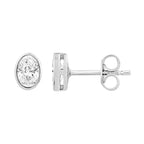Oval Solaria Bezel Stud