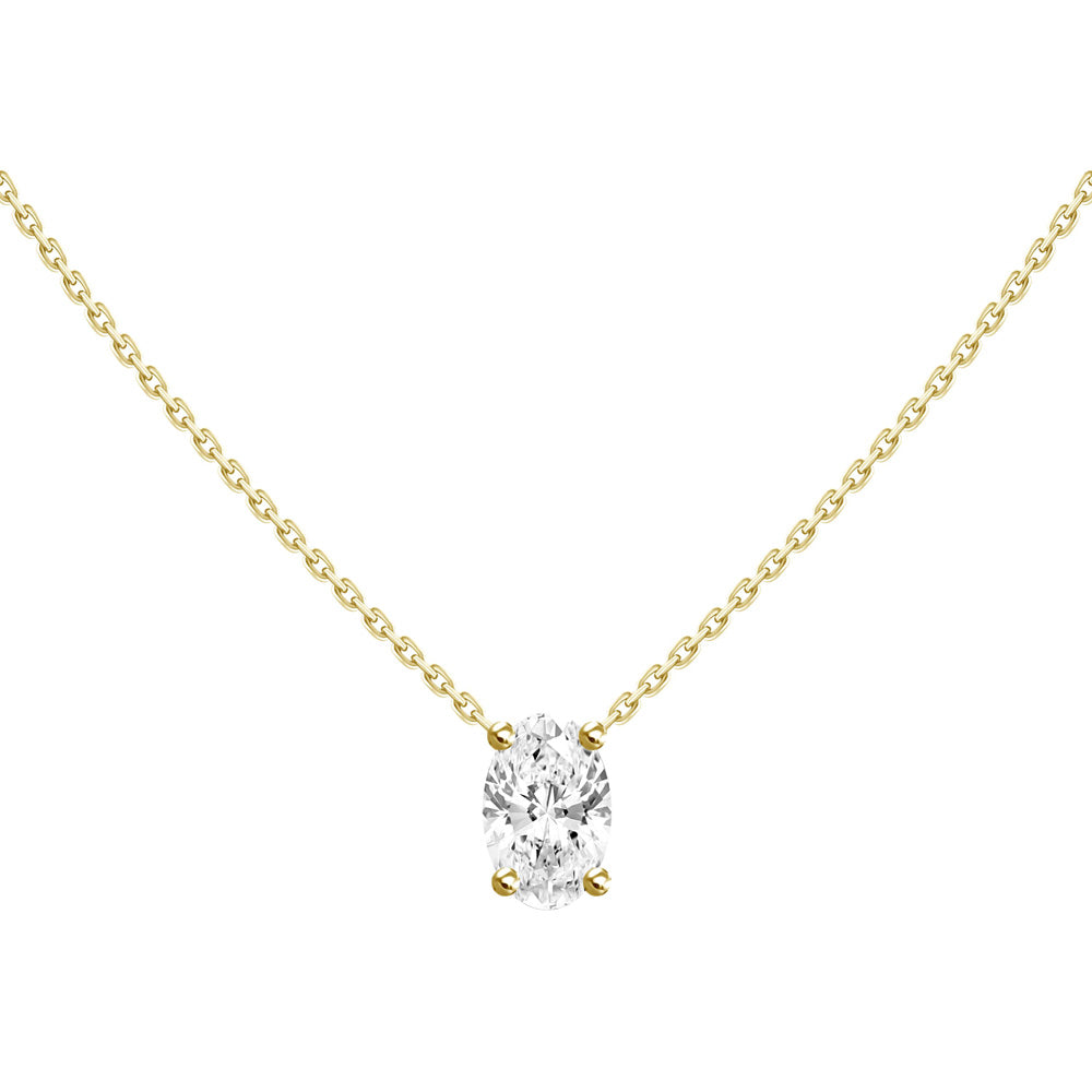 Oval Diamond Pendant