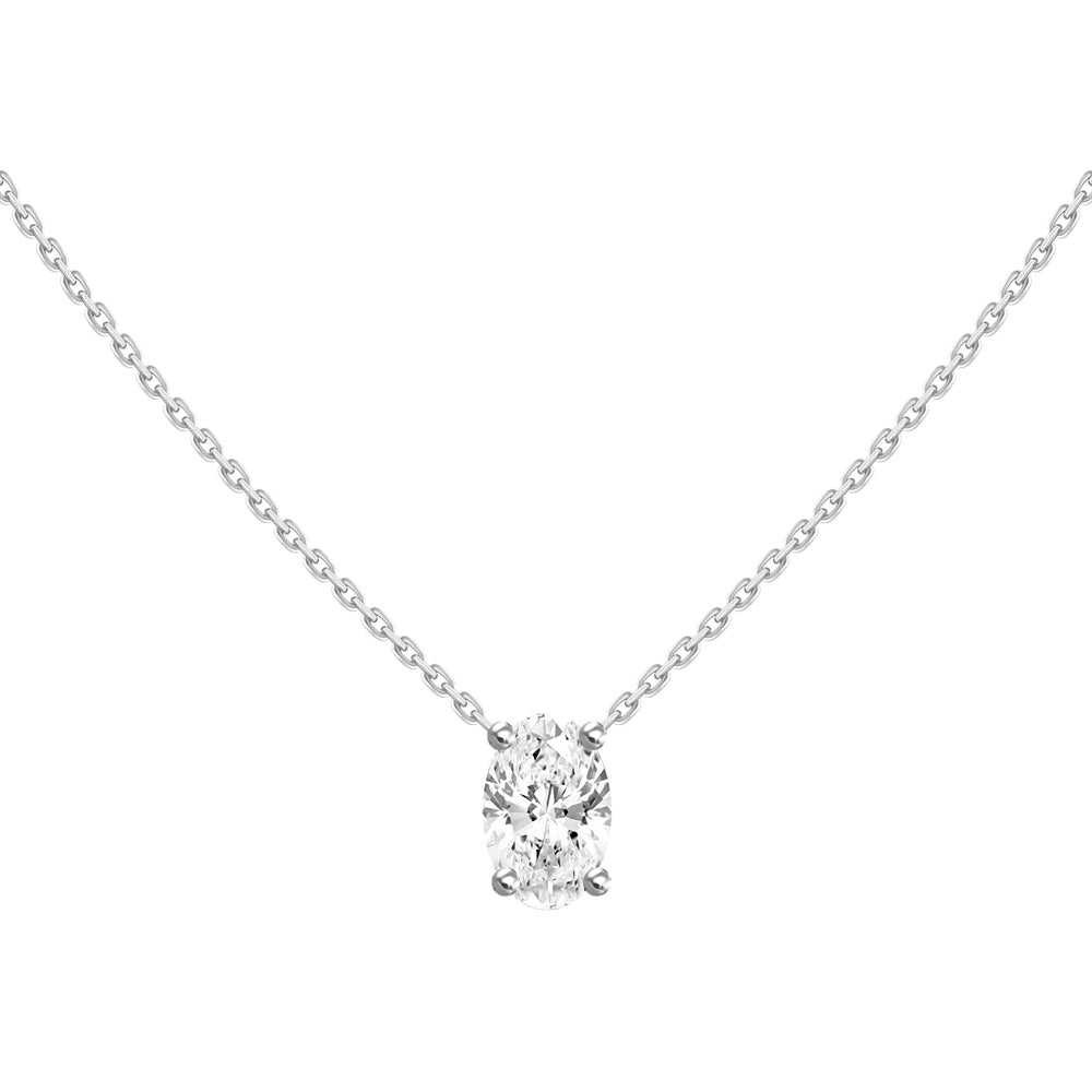 Oval Diamond Pendant