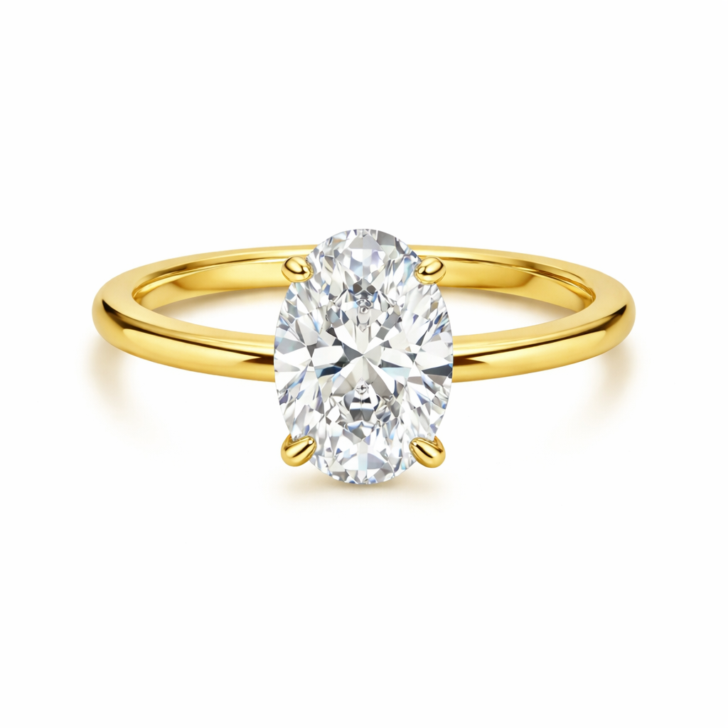 Oval Diamond Solitaire