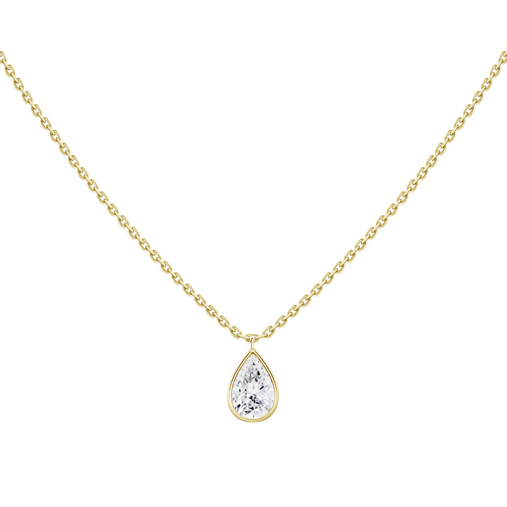 Pear Bezel Pendant