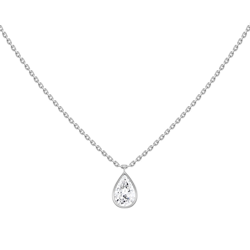 Pear Bezel Pendant