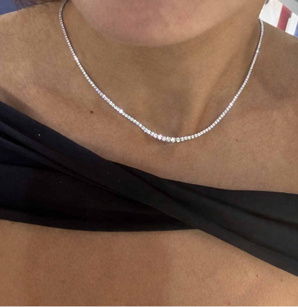 Petit Graduated Diamond Necklace
