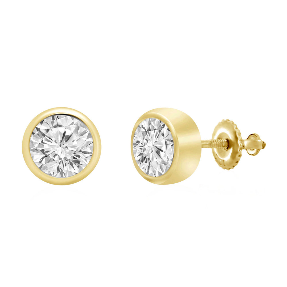 Round Solaria Bezel Stud