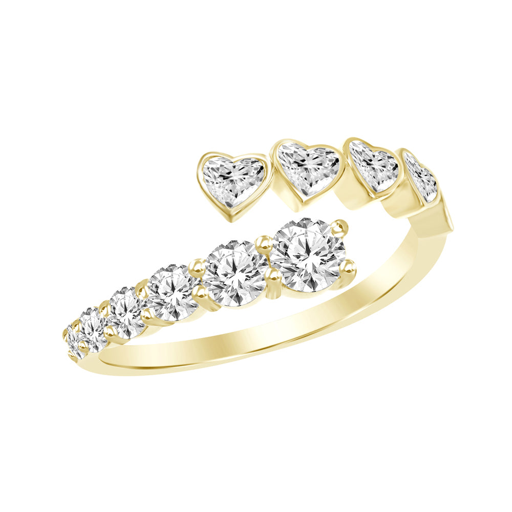 Solaria Heart Wrap Ring