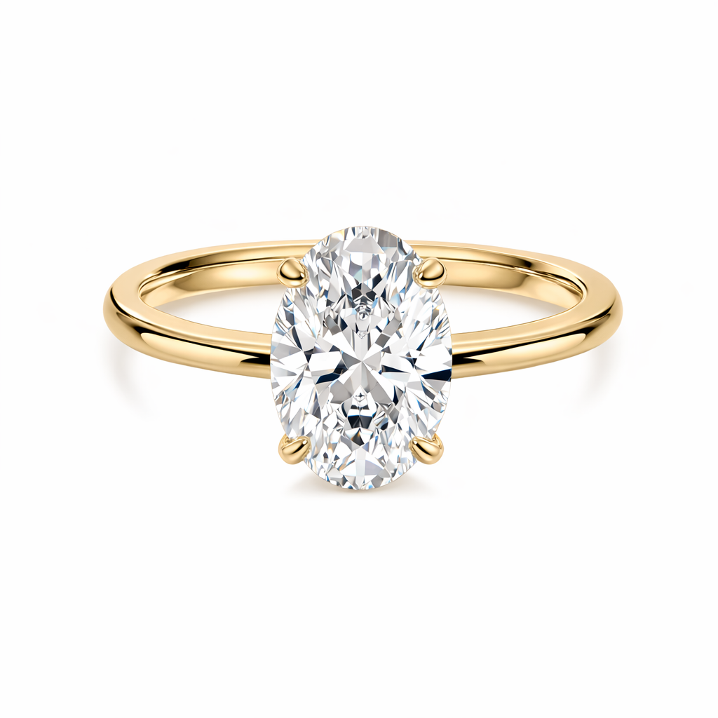 Oval Diamond Solitaire