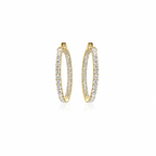 Classic Diamond Hoops by STUDIOHERSBY in 18K yellow gold with natural diamonds