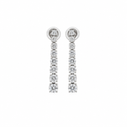 Graduated Diamond Drops by STUDIOHERSBY in 18K white gold with natural diamonds