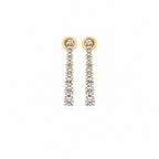Graduated Diamond Drops by STUDIOHERSBY in 18K yellow gold with natural diamonds