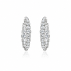 Grand Oval Diamond Hoops by STUDIOHERSBY in 18K white gold with natural diamonds