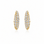 Grand Oval Diamond Hoops by STUDIOHERSBY in 18K yellow gold with natural diamonds