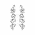 Oval Rhythm Diamond Drops by STUDIOHERSBY in 18K white gold with natural diamonds