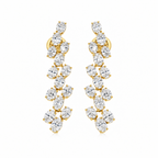 Oval Rhythm Diamond Drops by STUDIOHERSBY in 18K yellow gold with natural diamonds