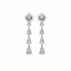 Pear Cascade Diamond Drops by STUDIOHERSBY in 18K white gold with natural diamonds