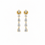 Pear Cascade Diamond Drops by STUDIOHERSBY in 18K yellow gold with natural diamonds