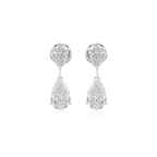 Pear Duo Diamond Drops by STUDIOHERSBY in 18K white gold with natural diamonds