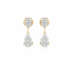 Pear Duo Diamond Drops by STUDIOHERSBY in 18K yellow gold with natural diamonds