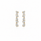 Pear Marquise Diamond Hoops by STUDIOHERSBY in 18K yellow gold with natural diamonds