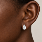 Pear Solaria Stud by STUDIOHERSBY worn on the ear