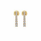 Petit Graduated Diamond Drops by STUDIOHERSBY in 18K yellow gold with natural diamonds