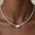 Grand Oval Tennis Necklace